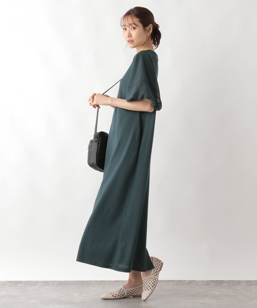 GLOBAL WORK（グローバルワーク）の「ヘビロッTEE袖シフォンワンピース/123883（ワンピース・レディース・ブラック/ダークグリーン/ネイビー・FREE）」の22枚目の写真