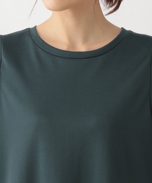 GLOBAL WORK（グローバルワーク）の「ヘビロッTEE袖シフォンワンピース/123883（ワンピース・レディース・ブラック/ダークグリーン/ネイビー・FREE）」の8枚目の写真