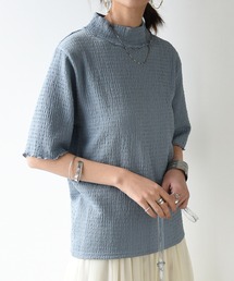 and it_ | カットシャーリングハイネック5分袖Tシャツ(Tシャツ/カットソー)