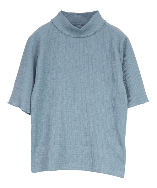 and it_(アンドイット)の「カットシャーリングハイネック5分袖Tシャツ(Tシャツ/カットソー・レディース・ブラック/アイボリー/ブルー・M)」の16枚目の写真