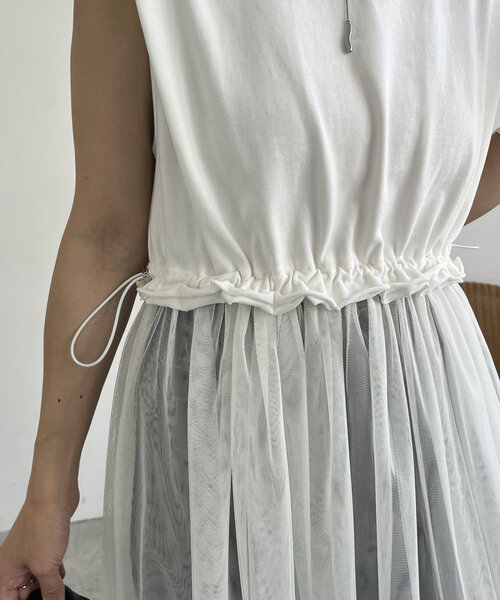 CAPRICIEUX LE'MAGE（カプリシューレマージュ）の「ドッキングチュールワンピース（ワンピース・レディース・オフホワイト/ブラック・36/38）」の20枚目の写真