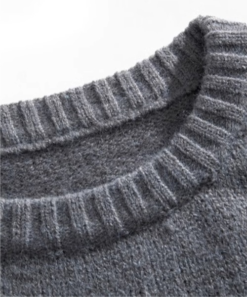 U:UME(ユーム)の「Contrast Color Stitching Knit(ニット/セーター・メンズ・グレー・X-LARGE)」の5枚目の写真