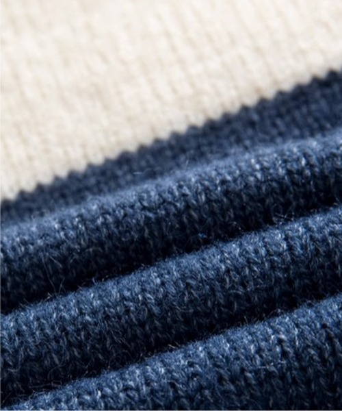 U:UME(ユーム)の「Contrast Color Stitching Knit(ニット/セーター・メンズ・グレー・X-LARGE)」の4枚目の写真