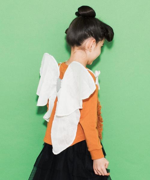 green label relaxing（グリーンレーベルリラクシング）の「【KIDS】ウラケフリンジプルオーバー ロングスリーブ（Tシャツ/カットソー・キッズ・ワインレッド/マスタード・105/115/125/135/95）」の11枚目の写真