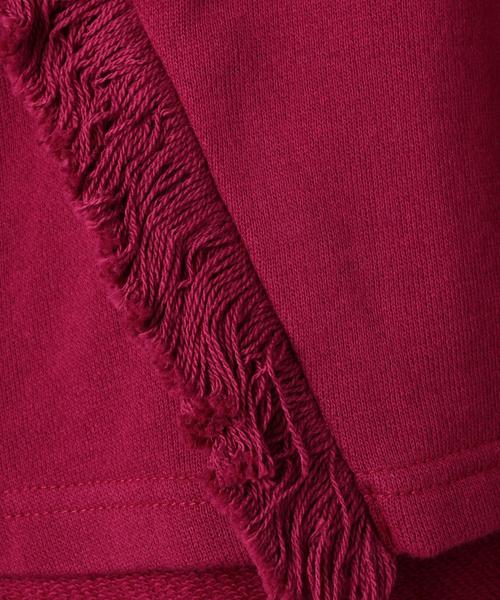 green label relaxing（グリーンレーベルリラクシング）の「【KIDS】ウラケフリンジプルオーバー ロングスリーブ（Tシャツ/カットソー・キッズ・ワインレッド/マスタード・105/115/125/135/95）」の9枚目の写真