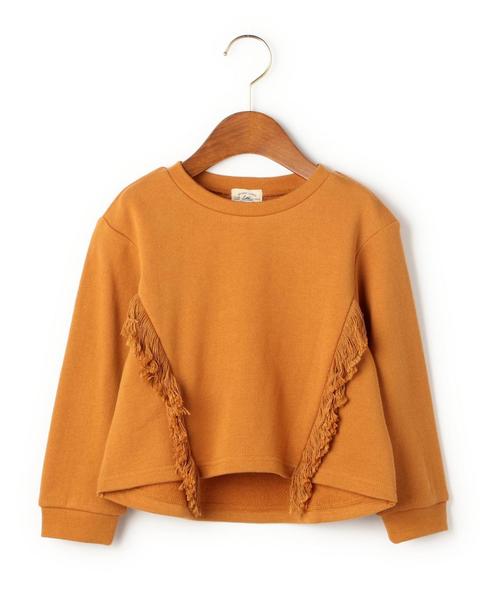 green label relaxing（グリーンレーベルリラクシング）の「【KIDS】ウラケフリンジプルオーバー ロングスリーブ（Tシャツ/カットソー・キッズ・ワインレッド/マスタード・105/115/125/135/95）」の13枚目の写真