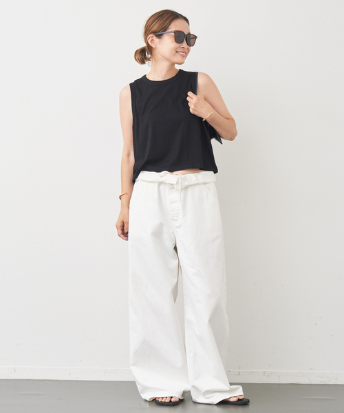 CELERI(セルリ)の「【CELERI/セルリ】CROPPED タンクトップ(タンクトップ・レディース・ブラック/エメラルドブルー/ベージュ・FREE)」の10枚目の写真