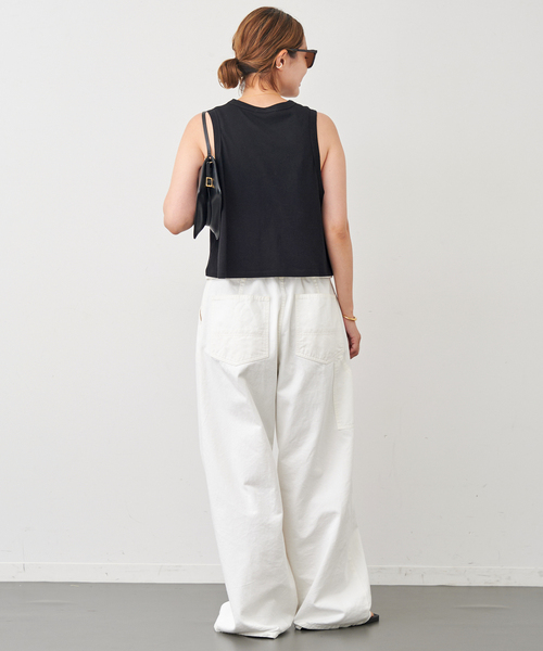 CELERI(セルリ)の「【CELERI/セルリ】CROPPED タンクトップ(タンクトップ・レディース・ブラック/エメラルドブルー/ベージュ・FREE)」の8枚目の写真