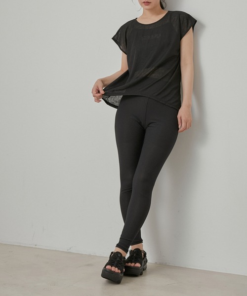 【セール】【水陸両用＆ドライタッチ】セットアイテム シアーレイヤードTシャツ ＆ ブラトップ（その他トップス）｜NERGY（ナージー）