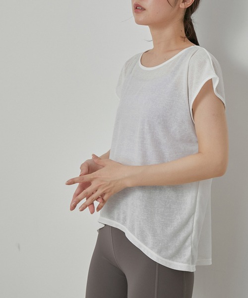 【セール】【水陸両用＆ドライタッチ】セットアイテム シアーレイヤードTシャツ ＆ ブラトップ（その他トップス）｜NERGY（ナージー）