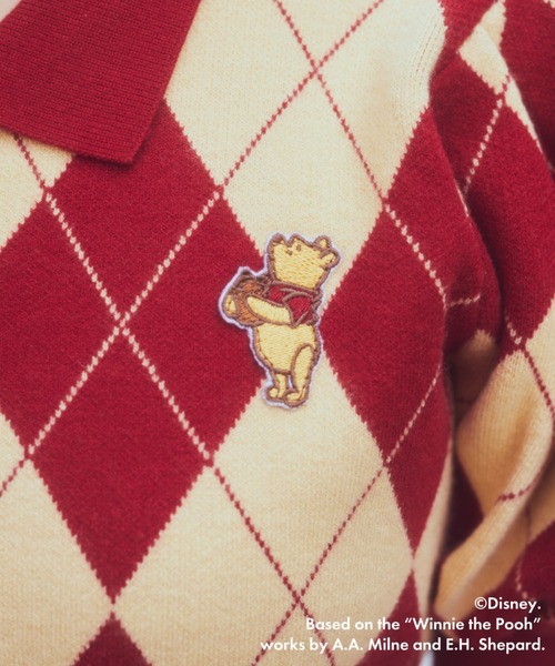 Disney(ディズニー)の「Winnie the Pooh/アーガイルカーディガン(カーディガン/ボレロ・レディース・レッド・FREE)」の9枚目の写真