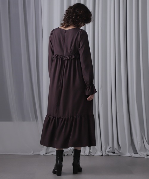 mici（ミチ）の「(mici)キュプラフィブリルワンピース（ワンピース・レディース・ブラウン/ワインレッド・FREE）」の12枚目の写真