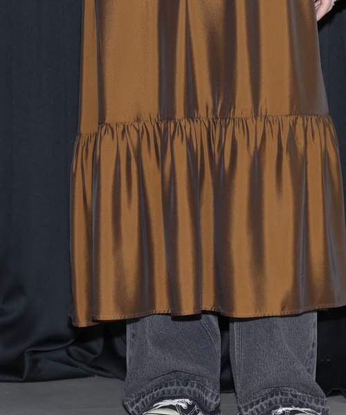 mici（ミチ）の「(mici)キュプラフィブリルワンピース（ワンピース・レディース・ブラウン/ワインレッド・FREE）」の8枚目の写真