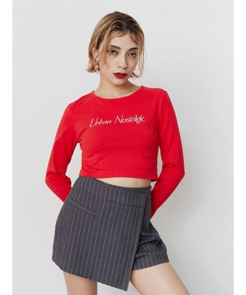 EVRIS（エヴリス）の「ラップミニスカート【セットアップ着用可能】（スカート・レディース・グレー/ブラック・MEDIUM/SMALL）」の3枚目の写真