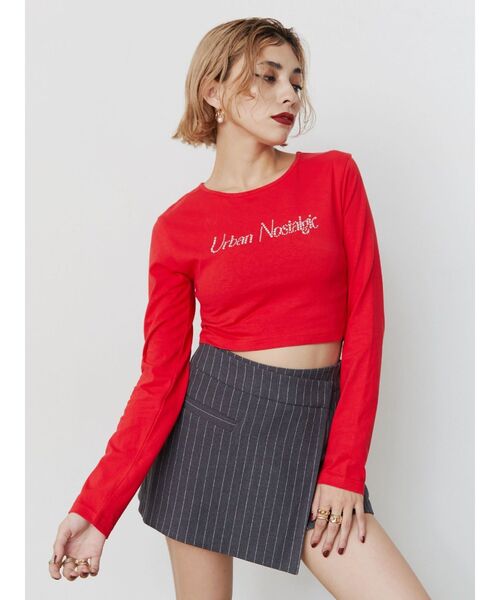 EVRIS（エヴリス）の「ラップミニスカート【セットアップ着用可能】（スカート・レディース・グレー/ブラック・MEDIUM/SMALL）」の4枚目の写真