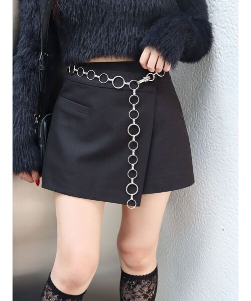 EVRIS（エヴリス）の「ラップミニスカート【セットアップ着用可能】（スカート・レディース・グレー/ブラック・MEDIUM/SMALL）」の8枚目の写真