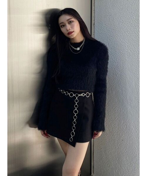 EVRIS（エヴリス）の「ラップミニスカート【セットアップ着用可能】（スカート・レディース・グレー/ブラック・MEDIUM/SMALL）」の11枚目の写真