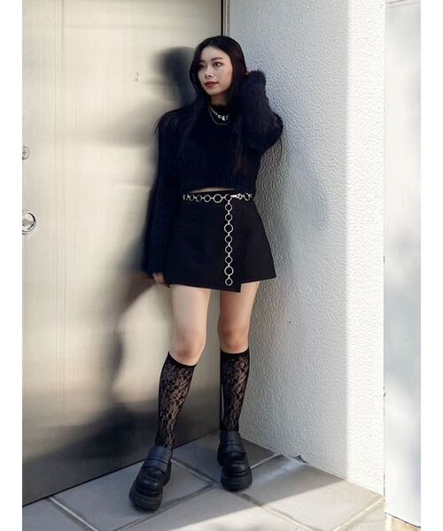 EVRIS（エヴリス）の「ラップミニスカート【セットアップ着用可能】（スカート・レディース・グレー/ブラック・MEDIUM/SMALL）」の13枚目の写真