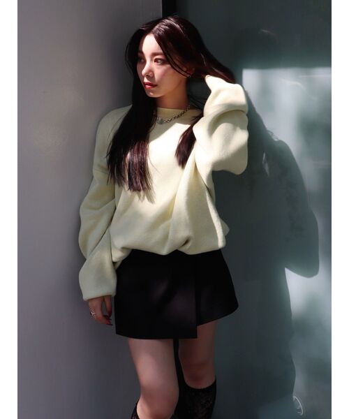 EVRIS（エヴリス）の「ラップミニスカート【セットアップ着用可能】（スカート・レディース・グレー/ブラック・MEDIUM/SMALL）」の16枚目の写真