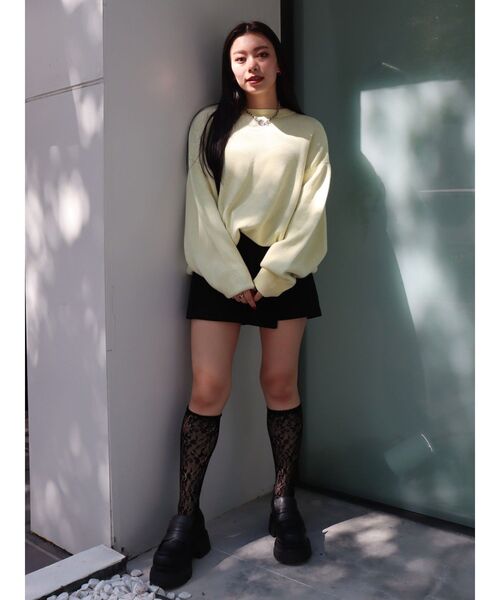 EVRIS（エヴリス）の「ラップミニスカート【セットアップ着用可能】（スカート・レディース・グレー/ブラック・MEDIUM/SMALL）」の18枚目の写真