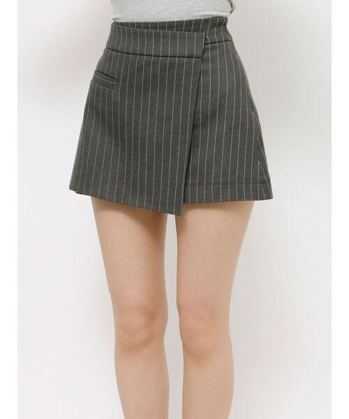 EVRIS（エヴリス）の「ラップミニスカート【セットアップ着用可能】（スカート・レディース・グレー/ブラック・MEDIUM/SMALL）」の22枚目の写真