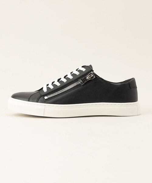 COMME CA MEN(コムサメン)の「ジップスニーカー(スニーカー・メンズ・ブラック/ホワイト・27.0cm/26.0cm)」の2枚目の写真