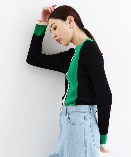 THE SHOP TK （ザ ショップ ティーケー ）の「ストライプ配色リブニット【洗える】（ニット/セーター・レディース・ベージュ系その他7/チャコール/ブラック系4・13/12）」の14枚目の写真