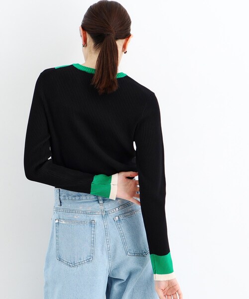 THE SHOP TK （ザ ショップ ティーケー ）の「ストライプ配色リブニット【洗える】（ニット/セーター・レディース・ベージュ系その他7/チャコール/ブラック系4・13/12）」の15枚目の写真