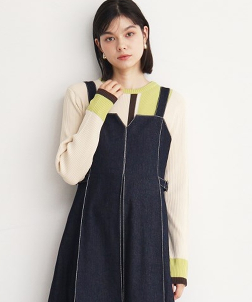THE SHOP TK （ザ ショップ ティーケー ）の「ストライプ配色リブニット【洗える】（ニット/セーター・レディース・ベージュ系その他7/チャコール/ブラック系4・13/12）」の19枚目の写真
