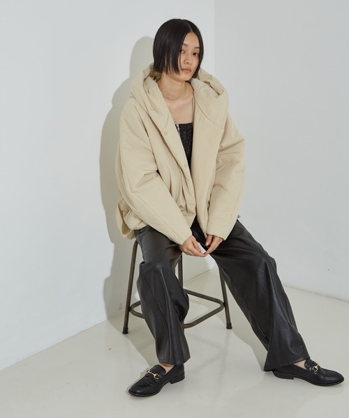 NOMINE(ノミネ)の「フェイクレザー カーブ パンツ(その他パンツ・レディース・ブラウン/ブラック・フリー/S/M)」の8枚目の写真