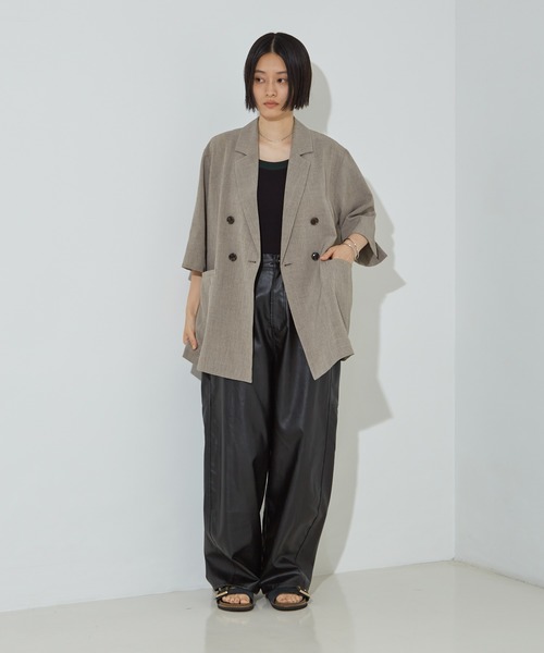 NOMINE(ノミネ)の「フェイクレザー カーブ パンツ(その他パンツ・レディース・ブラウン/ブラック・フリー/S/M)」の10枚目の写真