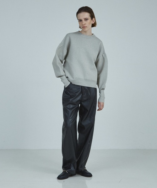 H beauty&youth フェイクレザーカーブパンツ H BEAUTY&YOUTH UNITED ARROWS（エイチビューティーアンドユース