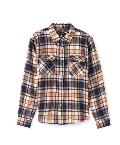 トップス Brixton Bowery Flannel BRIXTON / BOWERY L/S FLANNEL (MOOD INDIGO/PORT/SAFFRON) – Feelin'
