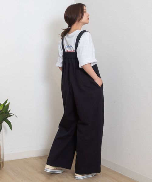 POU DOU DOU（プードゥドゥ）の「＜made in INDIA＞ベアトップオールインワン（つなぎ/オールインワン・レディース・ブラック/ダークグレー・M）」の6枚目の写真