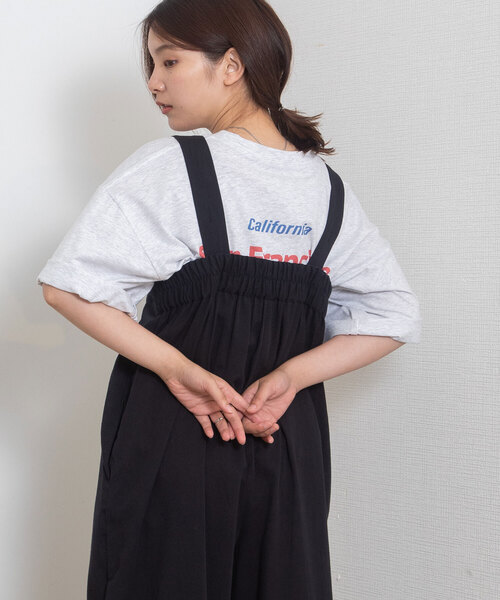 POU DOU DOU（プードゥドゥ）の「＜made in INDIA＞ベアトップオールインワン（つなぎ/オールインワン・レディース・ブラック/ダークグレー・M）」の8枚目の写真