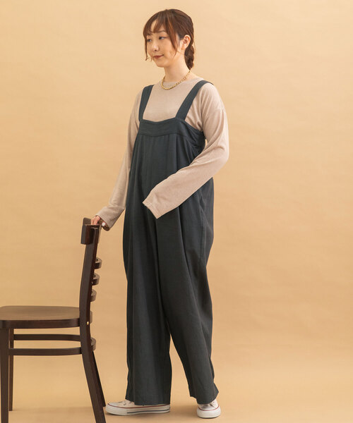 POU DOU DOU（プードゥドゥ）の「＜made in INDIA＞ベアトップオールインワン（つなぎ/オールインワン・レディース・ブラック/ダークグレー・M）」の11枚目の写真