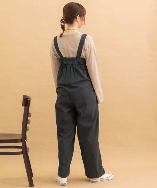 POU DOU DOU（プードゥドゥ）の「＜made in INDIA＞ベアトップオールインワン（つなぎ/オールインワン・レディース・ブラック/ダークグレー・M）」の12枚目の写真