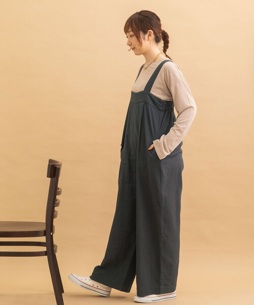 POU DOU DOU（プードゥドゥ）の「＜made in INDIA＞ベアトップオールインワン（つなぎ/オールインワン・レディース・ブラック/ダークグレー・M）」の14枚目の写真