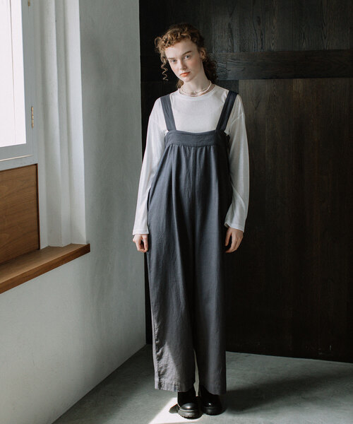 POU DOU DOU（プードゥドゥ）の「＜made in INDIA＞ベアトップオールインワン（つなぎ/オールインワン・レディース・ブラック/ダークグレー・M）」の17枚目の写真