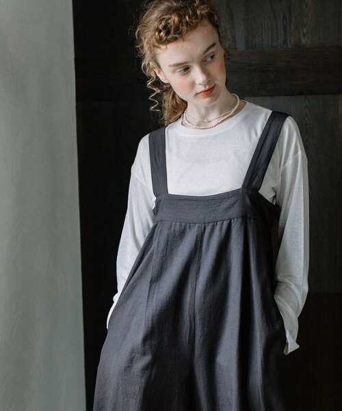 POU DOU DOU（プードゥドゥ）の「＜made in INDIA＞ベアトップオールインワン（つなぎ/オールインワン・レディース・ブラック/ダークグレー・M）」の19枚目の写真