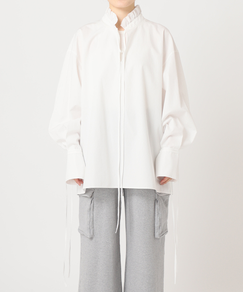 CITYSHOP（シティーショップ）の「COTTON PULLOVER ブラウス（シャツ/ブラウス・レディース・ブラック/ホワイト・FREE）」の9枚目の写真