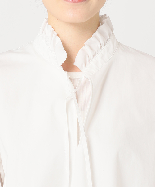 新品タグ付き　24年　CITYSHOP　コットンプルオーバーブラウス CITYSHOP シティショップ 麻コットン プルオーバー ブラウス