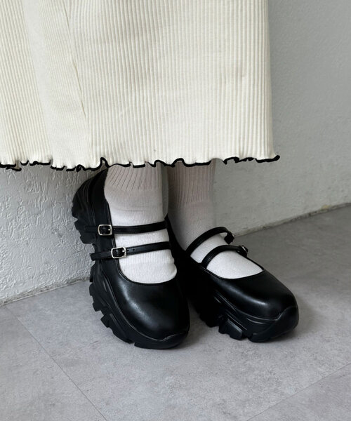 CIAOPANIC（チャオパニック）の「2ストラップメリージェーンスニーカー（スニーカー・レディース・ブラック・SMALL/MEDIUM/LARGE）」の11枚目の写真