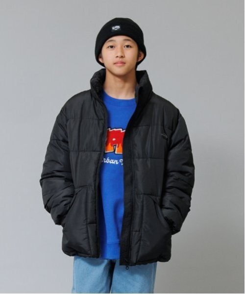 GLAZOS(グラソス)の「【大人向けサイズあり】ファイバーダウンジャケット(ブルゾン・キッズ・グリーン/ブルー/ブラック・S/M/L/LL)」の2枚目の写真