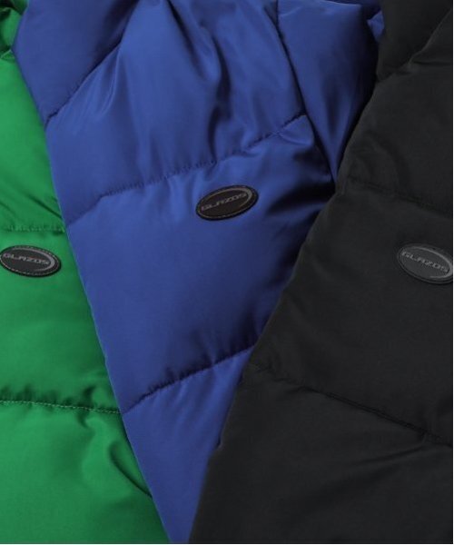 GLAZOS(グラソス)の「【大人向けサイズあり】ファイバーダウンジャケット(ブルゾン・キッズ・グリーン/ブルー/ブラック・S/M/L/LL)」の9枚目の写真
