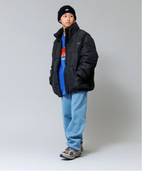 GLAZOS(グラソス)の「【大人向けサイズあり】ファイバーダウンジャケット(ブルゾン・キッズ・グリーン/ブルー/ブラック・S/M/L/LL)」の18枚目の写真