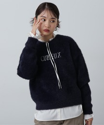 N.（N. Natural Beauty Basic） | ◆刺繍ロゴフェザーニット(ニット/セーター)