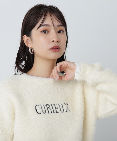 【セール】◆刺繍ロゴフェザーニット（ニット/セーター）｜N.（N. Natural Beauty Basic）（エヌエヌナチュラルビューティーベーシック） 5,720円