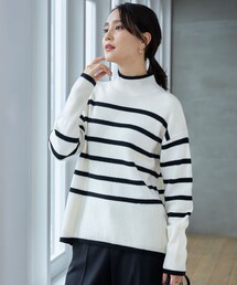 ウールカシミヤブレンドハイネック ニット