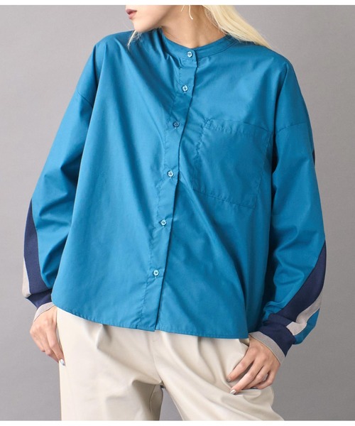 ノーカラーバックライン切替シャツ（シャツ/ブラウス）｜Settimissimo（セッティミッシモ）